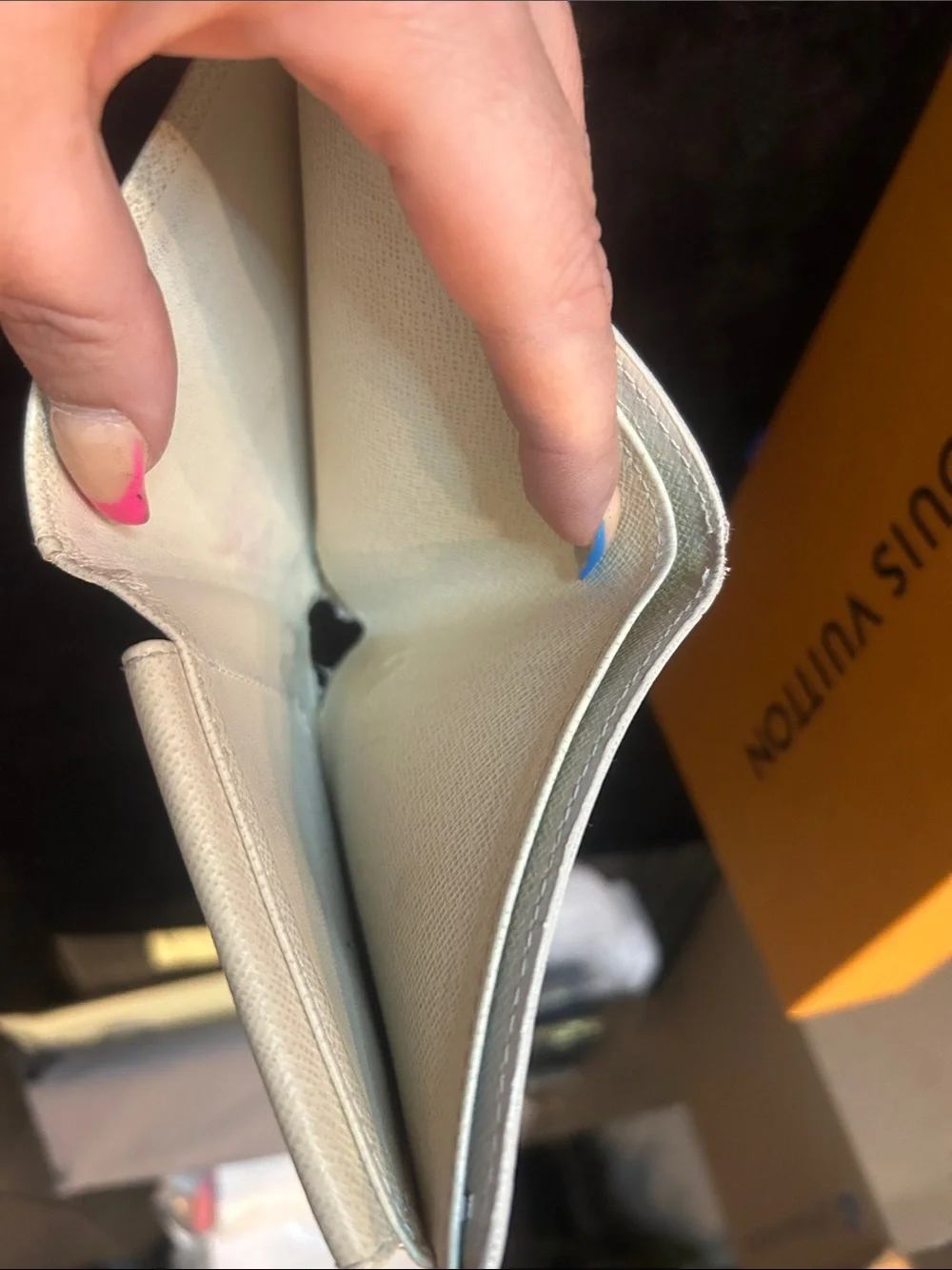 Louis Vuitton Damier Azur Bifold Wallet - Cream and Blue